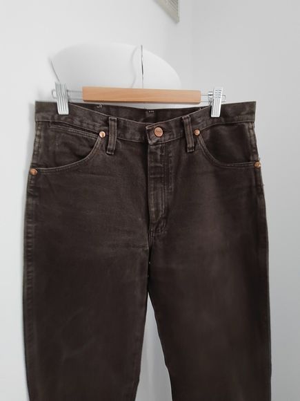 Wrangler Men's Cowboy Cut Slim Fit Jeans Dark Chocolate Size 30x34 100% Cotton - Picture 6 of 15